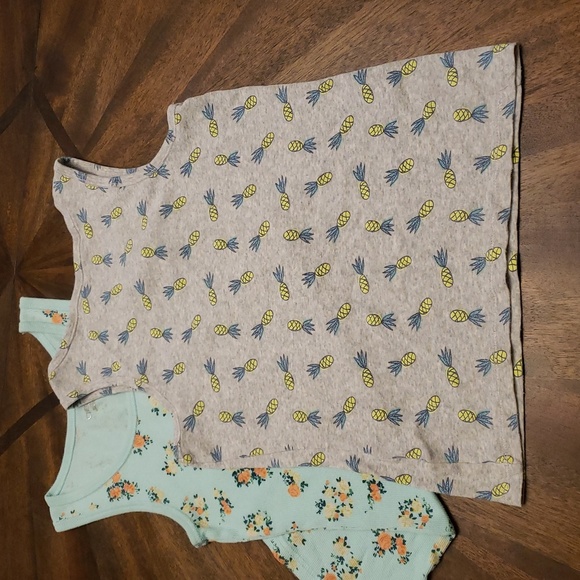 Floral and Pineapple Kids Tank Tops Cherokee And Falls Creek Size 10/12 - Picture 16 of 16